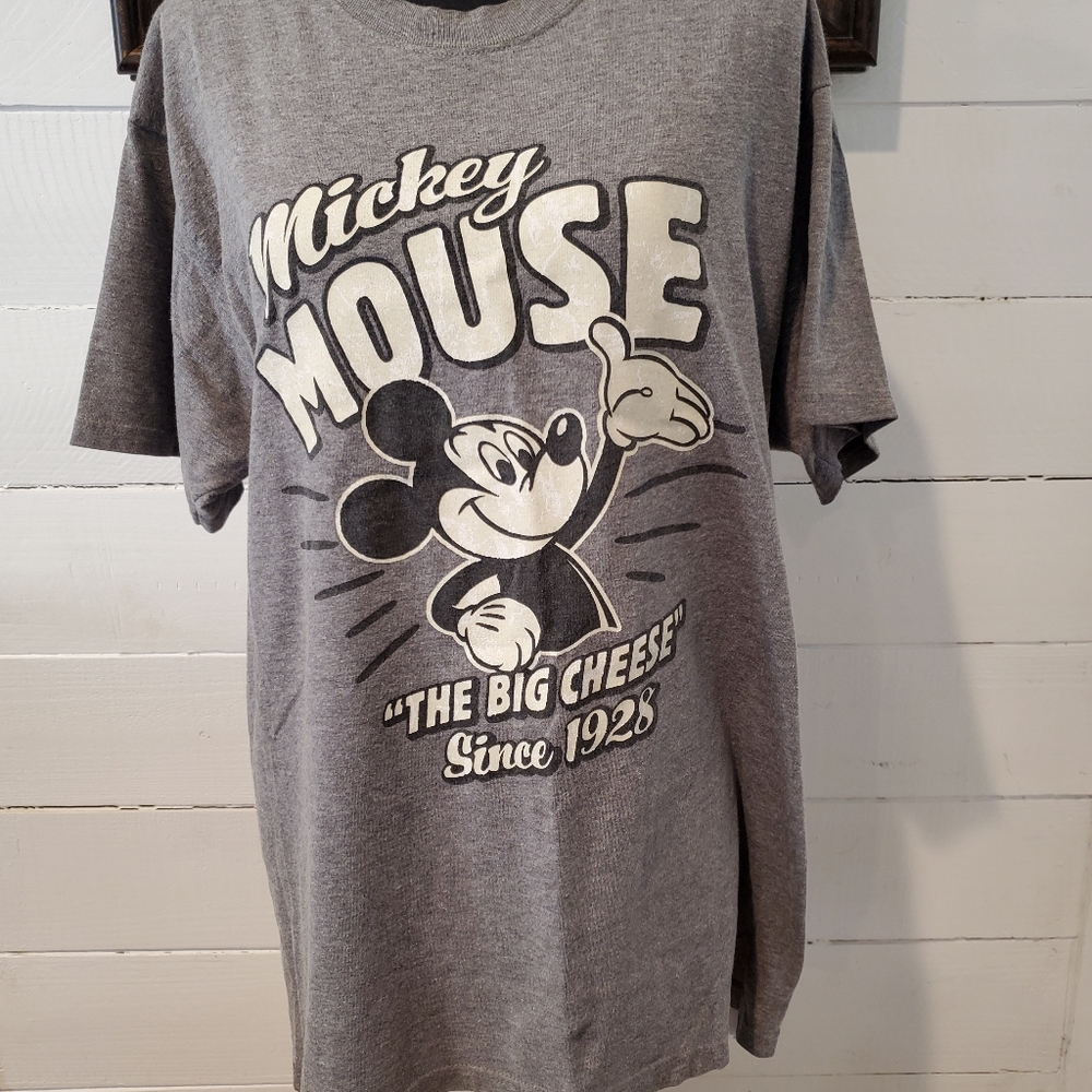 Mickey Mouse T-Shirt, Gray, Size L